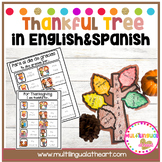 Bilingual Thanksgiving Writing Craft|Thankful Tree in Span