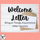 Bilingual Therapy Welcome Letter Template
