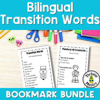 Preview of Bilingual Transition Words for Narrative & Informational Writing Spanish Bundle