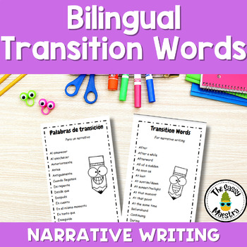 Preview of Bilingual Transition Words for Narrative Writing Spanish & English