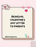 Bilingual Valentine's Day Letter to Parents. (Editable res