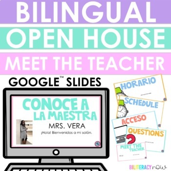 Preview of Bilingual Virtual Meet the Teacher Open House Slides - Distance Learning