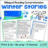 Bilingual Winter Reading Comprehension Story Activities Le