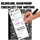 Bilingual Writing Checklist Bookmark *SPANISH and ENGLISH*