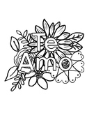 Bilingual and Floral coloring sheets