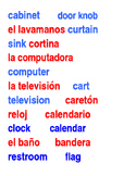 Bilingual classroom labels 2nd-4th grade