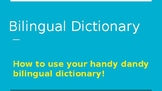 Bilingual dictionary slideshow