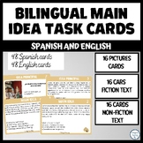 Bilingual main idea task cards - Spanish and English