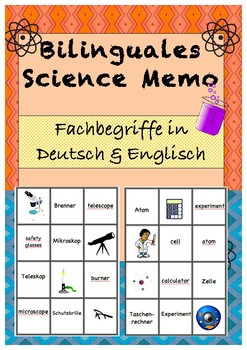 Preview of Bilinguales-German-English Science Memo, Laborgeräte Fachbegriffe