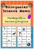 Bilinguales-German-English Science Memo, Laborgeräte Fachbegriffe