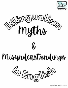 Preview of Bilingualism Myths and Misunderstandings - English & Spanish Ebook
