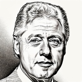 Bill Clinton 4-PDFs for print and color sizes 14x14, 21x21
