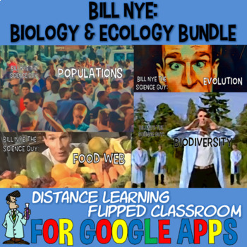 Preview of Bill Nye 5 LESSONS BIOLOGY BUNDLE distance learning middle SELF-GRADING Google