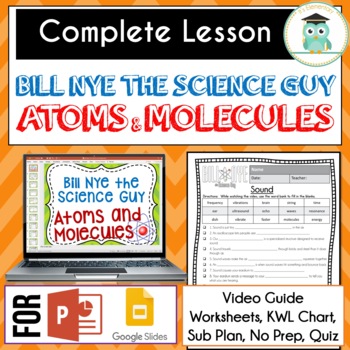 Bill Nye Atoms And Molecules Video Guide Quiz Sub Plan Worksheets My