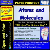 Video Guide, Quiz for Bill Nye – Atoms and Molecules * PRI