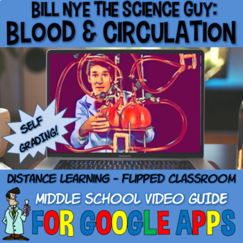 Preview of Bill Nye BLOOD & CIRCULATORY SYSTEM DISTANCE LEARNING SELF-GRADING Google Apps