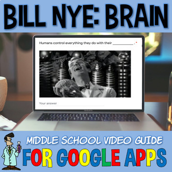 Preview of Bill Nye BRAIN biology body systems 4-7th digital printable SELF-GRADING Google