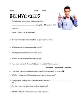 Preview of Bill Nye - CELLS