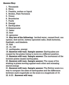 Bill Nye Earthquakes Video Worksheet by Mayberry in Montana | TpT