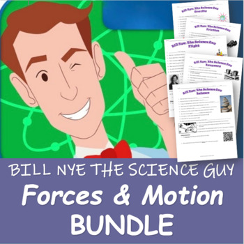 Preview of Bill Nye the Science Guy FORCES & MOTION Bundle | 9 Video Worksheets