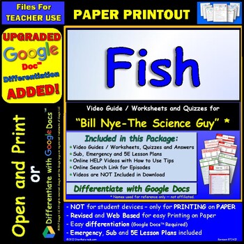 Video Guide Quiz For Bill Nye Fish Printing Google Doc Pdf