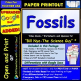 Video Guide, Quiz for Bill Nye – Fossils * PRINTING Google