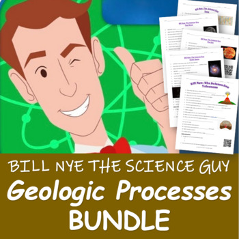 Preview of Bill Nye the Science Guy GEOLOGIC PROCESSES Bundle | 6 Video Worksheets