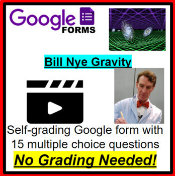 Preview of Bill Nye - Gravity Google Form (GOOD SUB PLAN or DISTANCE ED)