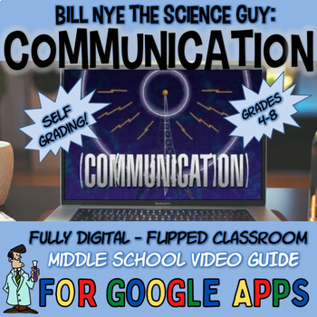 Preview of Bill Nye HUMAN & ANIMAL COMMUNICATION GOOGLE classroom drive SELF-GRADING 4-8th