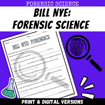 Preview of Bill Nye: Introduction to Forensic Science Episode Question Guide