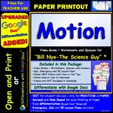 Video Guide, Quiz for Bill Nye – Motion * PRINTING Google 