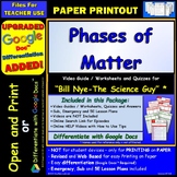 Video Guide, Quiz for Bill Nye – Phases of Matter * PRINTING Google Doc™/pdf