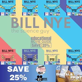 Preview of Bill Nye | Physical Science Bundle | 8 Movie Guides | SAVE 25%