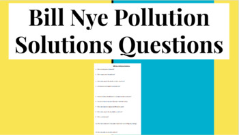 Bill Nye Pollution Solution by Teacher Lounge TPT