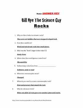 Preview of Bill Nye: Rocks- 17 Q's- Science Student Karaoke (with key)