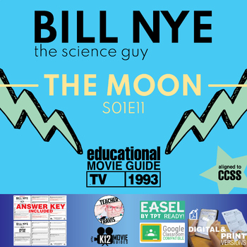 Preview of Bill Nye | S01E11 - The Moon | Moon Phases | Video Guide Worksheet