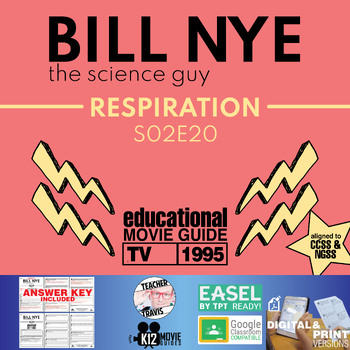 Preview of Bill Nye | S02E20 - Respiration Video Guide Worksheet | Lungs | Diaphragm