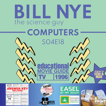 Preview of Bill Nye | S04E18 - Computers Video Guide Worksheet | Bits | Binary | Software