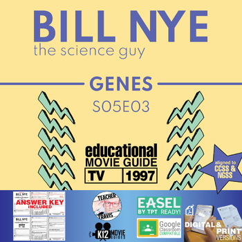 Preview of Bill Nye | S05E03 - Genes Video Guide Worksheet | DNA | Chromosomes
