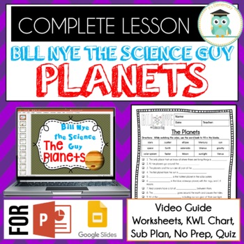 Bill Nye THE PLANETS - Video Guide, Quiz, Sub Plan, Worksheets, No Prep ...