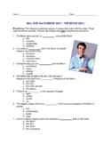Bill Nye - The Moon – Quiz and Answer Sheet