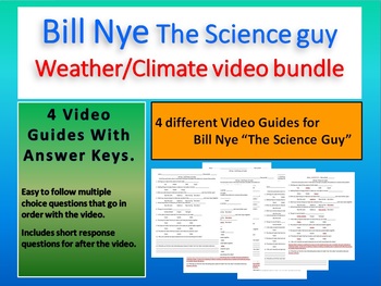 Preview of Bill Nye: The Science guy Weather and climate Video Bundle (With answer keys)