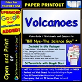 Video Guide, Quiz for Bill Nye – Volcanoes * PRINTING Goog
