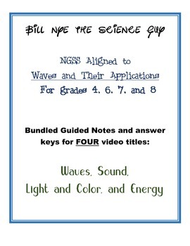 Preview of Bill Nye: Waves, Light and Color, Sound, Energy