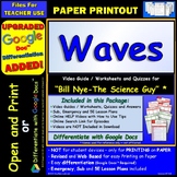 Video Guide and Quiz for Bill Nye Waves - PRINT Version