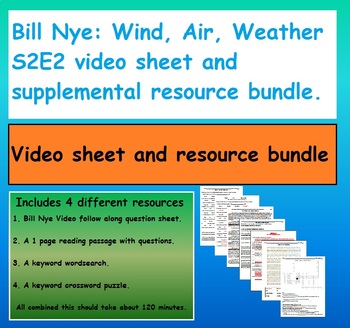 bill nye easy weather worksheet for 2nd graders