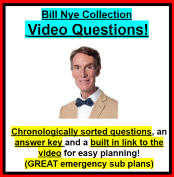 Preview of Bill Nye Worksheet Collection GREAT SUB PLANS!