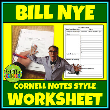 Preview of Bill Nye Worksheet with FREE digital Google Doc Version
