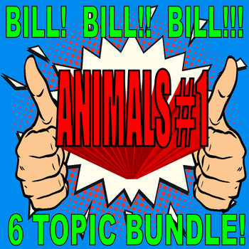 Preview of Bill Nye the Science Guy : ANIMALS Set 1 (6 video worksheets / bundle / no prep)