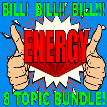 Preview of Bill Nye the Science Guy: ENERGY Bundle (8 video sheets / distance learn / Sub)